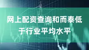 网上配资查询和而泰低于行业平均水平